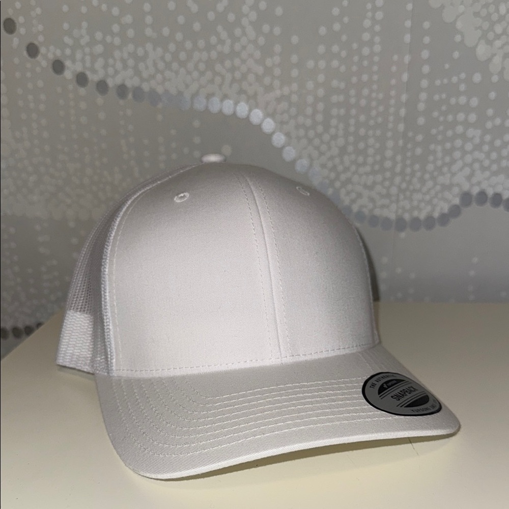 Yupoong Baseball Hat, White Trucker Snapback NWT